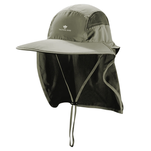 战术鸟夏季护脖防晒帽子钓鱼专用遮阳垂钓户外防紫外线速干渔夫帽