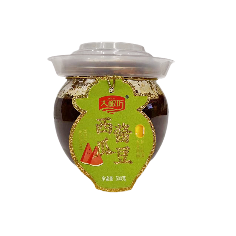 河南商丘特产大酿坊西瓜酱豆500g坛装夹馍炒菜拌饭黄豆酱蘸料 粮油调味/速食/干货/烘焙 豆瓣酱/豆酱/黄豆酱 原图主图