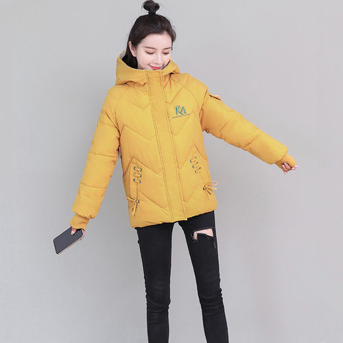 Real shot cotton padded jacket short 2021 winter new thickened down jacket women's Korean loose bread jacket cotton padded jacket