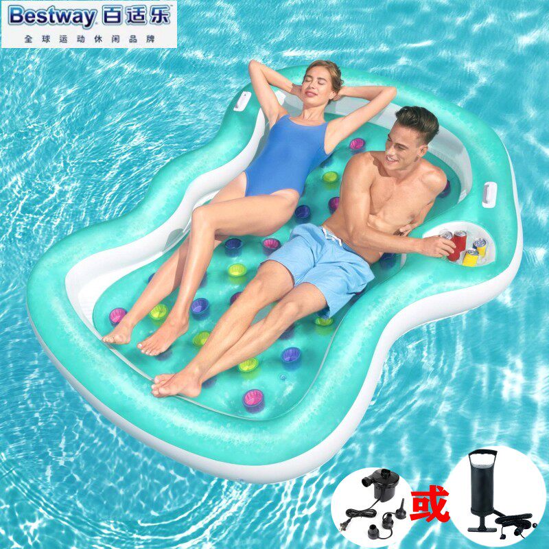 双人大号浮排气床游泳戏水浮床