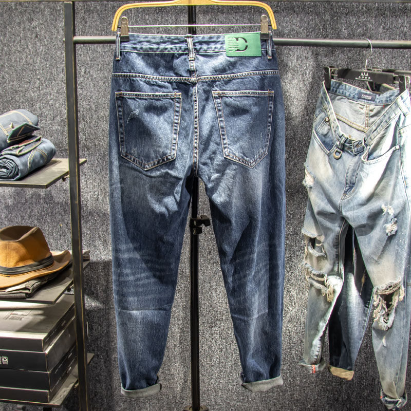 三古木棉秋季9分男男九分裤裤子