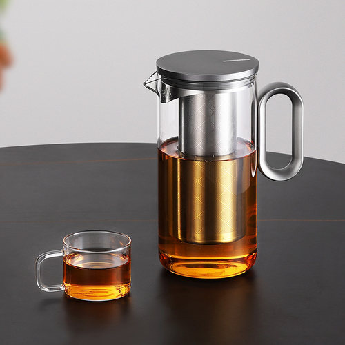 邦田尚明家用泡茶壶耐热过滤玻璃茶壶简约水壶大容量单壶茶具套组
