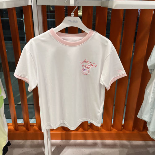 安踏儿童T恤专柜正品26年夏女大童潮流系列针织短袖衫 362628107