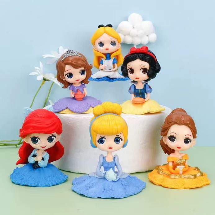 搪胶白雪公主美人鱼摆件下午茶公白模填色/模具彩绘/