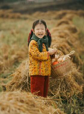 女童唐装冬季短款棉衣宝宝中国风碎花小棉袄中式儿童小孩拜年服