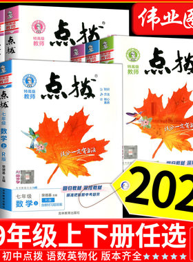 2027点拨七八九年级下册语文数学英语物理化学人教版北师大版沪科版外研版荣德基初中七八九年级上册同步教材全解完全解读辅导资料
