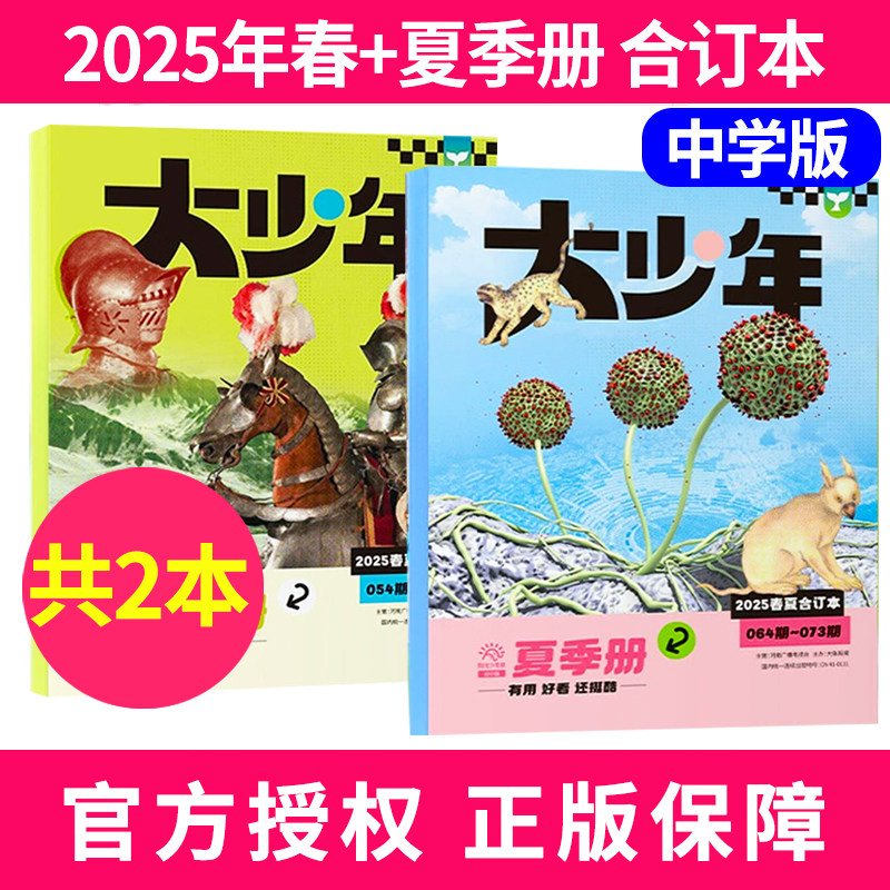 阳光少年报&middot;小少年+大少年 2025春夏秋冬合订本全4册春夏秋冬 中小学生青少年新闻时事热点资讯作文素材新闻故事报过期刊大国重器