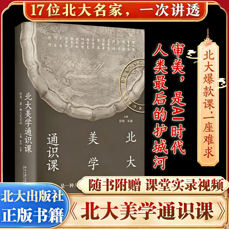 北大美学通识课 中国诗词歌绘画艺术敦煌石窟建筑文物国宝设计工艺美术鉴赏美学启蒙素养提升书 北京大学出版社