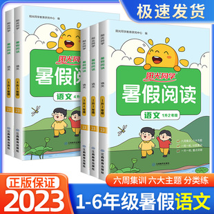 阳光同学暑假阅读一年级二年级三年级四年级五六年级人教版 通用小学生暑假衔接作业一升二语文阅读理解专项训练课堂教材同步练习册