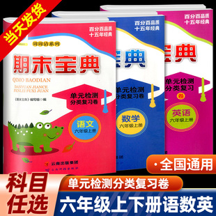 测试卷期中期末综合模拟考试卷练习册 BFB系列 期末宝典单元 检测分类复习卷六年级上册语文数学英语人教版 小学同步训练单元