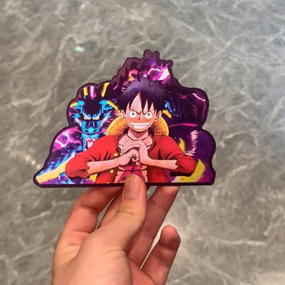 海贼王3D渐变幻术车贴纸卡路飞尼卡索隆航海王防水车贴冰箱贴