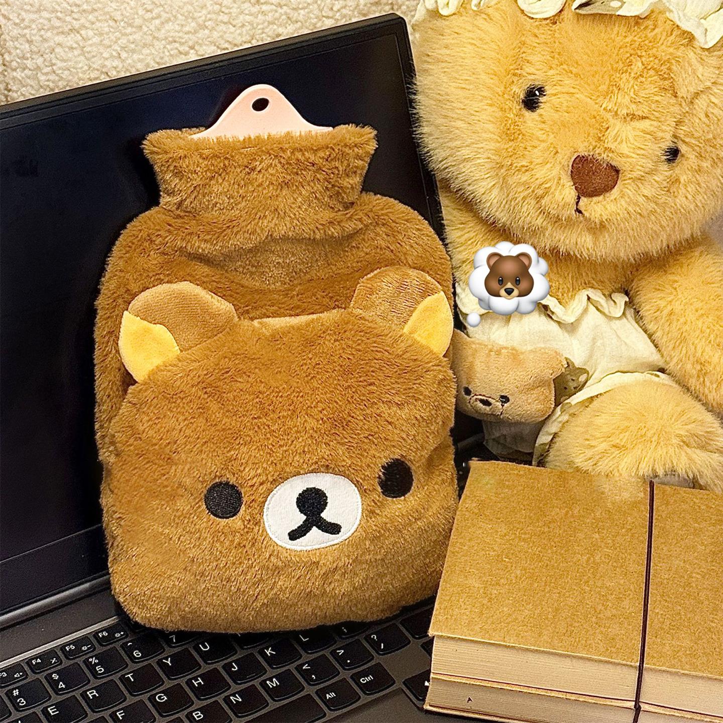 轻松熊热水袋注水暖水袋被窝专用加厚防爆暖被窝神器女生暖手暖脚