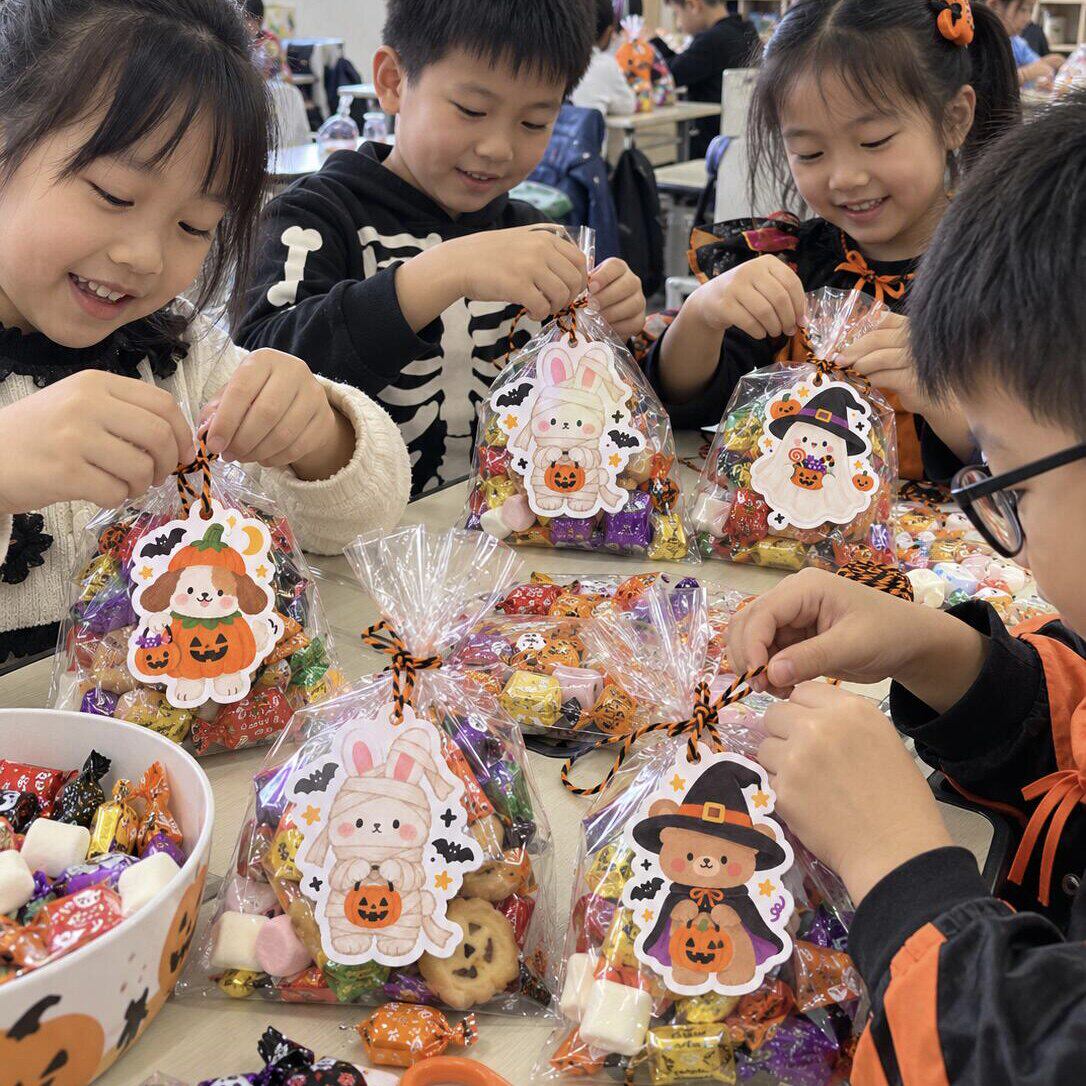 万圣节糖果包装袋挂牌幼儿园烘焙饼干吊牌卡片送人节日伴手礼配件