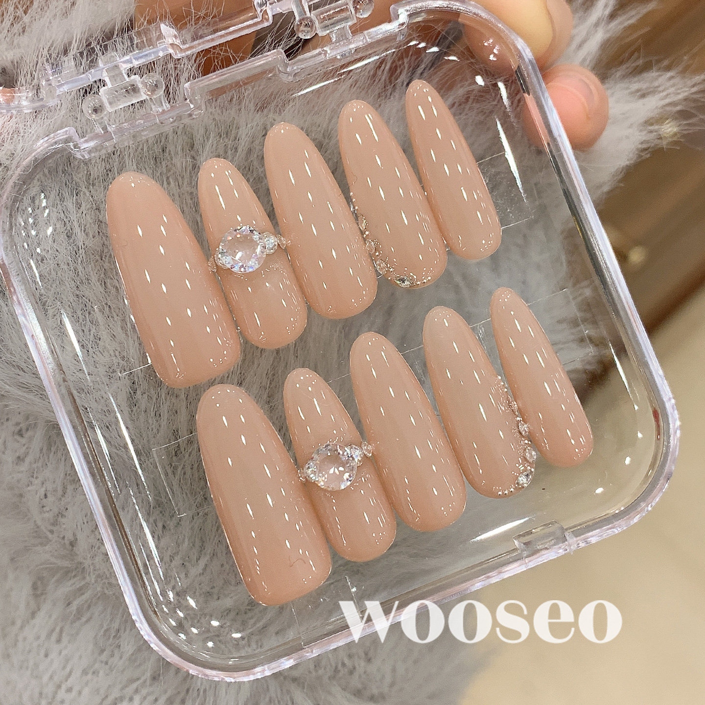 裸色甲片穿戴甲中长款秋冬高级感手工指甲贴片2026新年款穿戴美甲,彩妆/香水/美妆工具,穿戴甲/甲片,淘宝优惠券,粉丝福利购,淘宝优惠卷