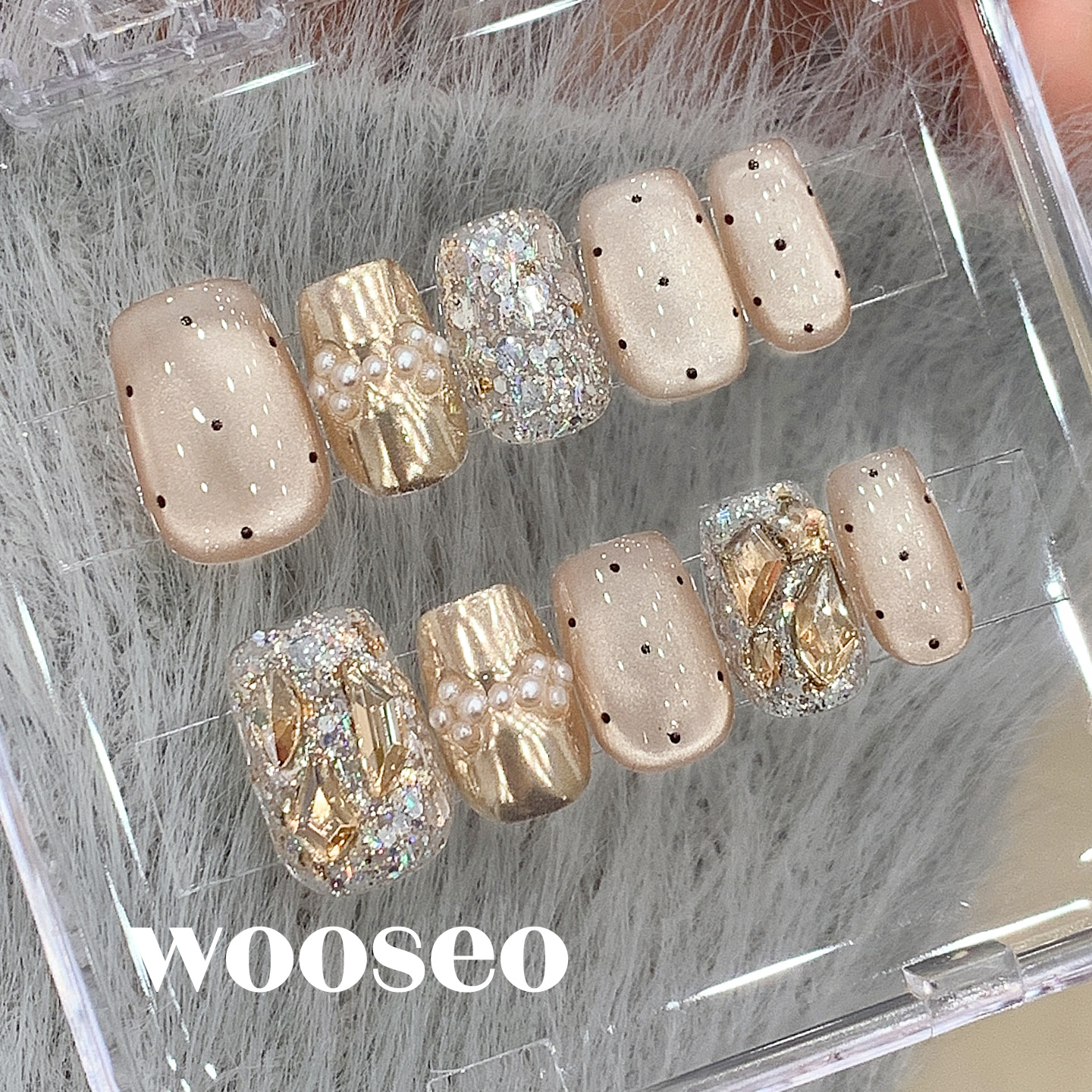 精致绝美富家千金显白成品甲片