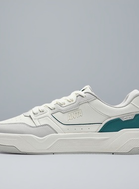 安踏C37板鞋丨软底舒适板鞋男休闲简约小白鞋滑板运动鞋112538022