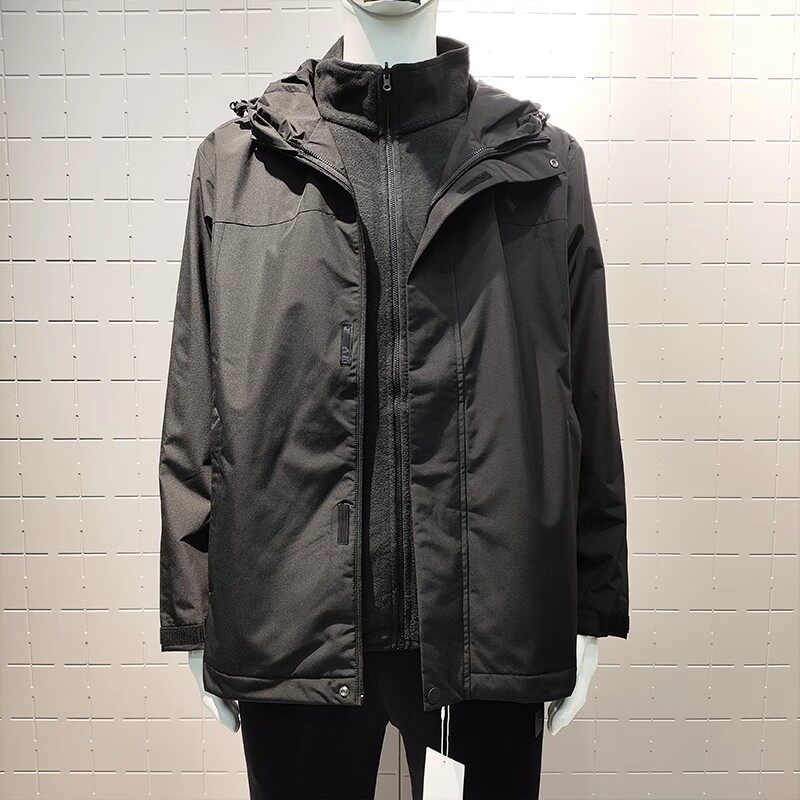 安踏三合一防泼水外套 | 男秋冬新款运动户外冲锋衣外套152447629