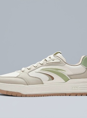 安踏982丨经典撞色平底板鞋女2025秋季新款小白鞋运动鞋122548066