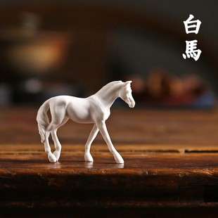 白马 造景花园盆景微景观苔藓绿植假山奇石摆件中式家居工艺品