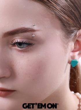 GetEmON原创高级感明星轻奢小众情侣天然石海边度假嘻哈男女耳钉