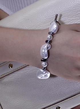 GetEmON原创高级感明星轻奢小众情侣巴洛克珍珠嘻哈男女串珠手链