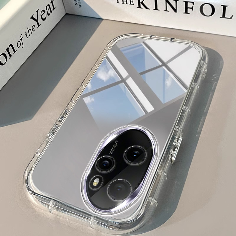 荣耀100PRO手机壳20青春透明新70 PRO镜面30泡芙se气囊i男X 50女60高级10潮80 GT全包90防摔200潮300软honor