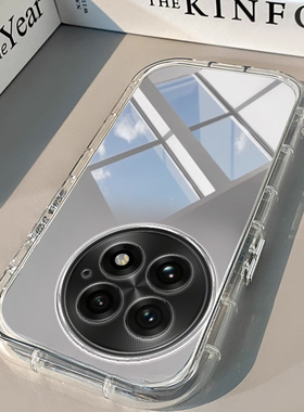 一加ACE5手机壳一加ACE5pro透明镜面泡芙ace3气囊oneplusACE5男女款1+高级感全包pro防摔硅胶软壳