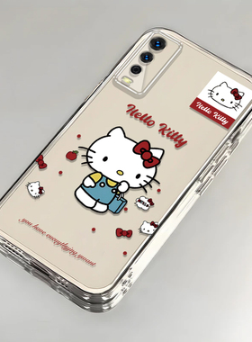 卡通kt猫iQOOU3x标准版壳透明V2143A全包防摔男女可爱套外壳