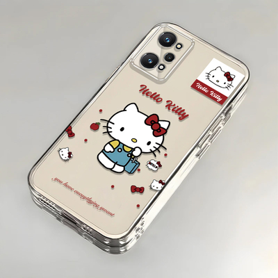 卡通kt猫realme真我GTNeo2壳透明RMX3370全包防摔可爱套外壳