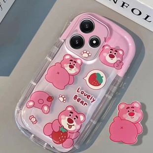 肥皂壳荣耀x50i+手机壳荣耀x50i透明荣耀x50气囊男女款高级感全包防摔硅胶软壳套草莓熊