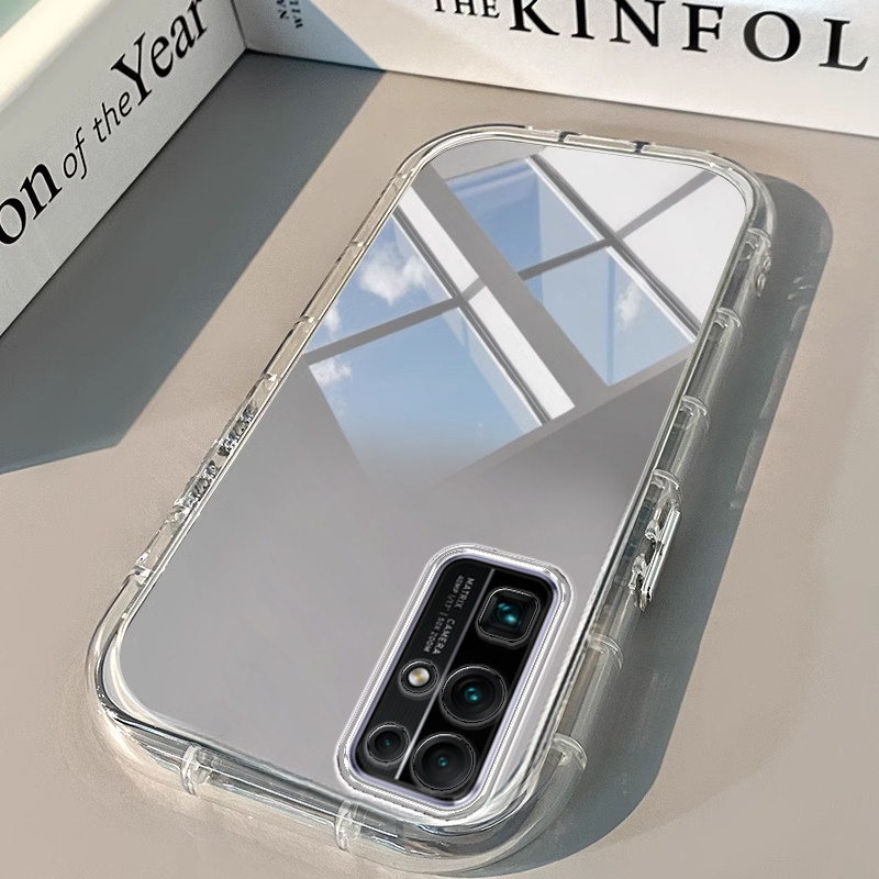 荣耀30手机壳20青春版透明新80 PRO镜面50泡芙se气囊i男X 60女70高级10潮90 GT全包100防摔200潮300软honor