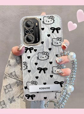 精孔kt猫红米K40Pro手机壳M2012K11C情侣全包防摔男女可爱套外壳