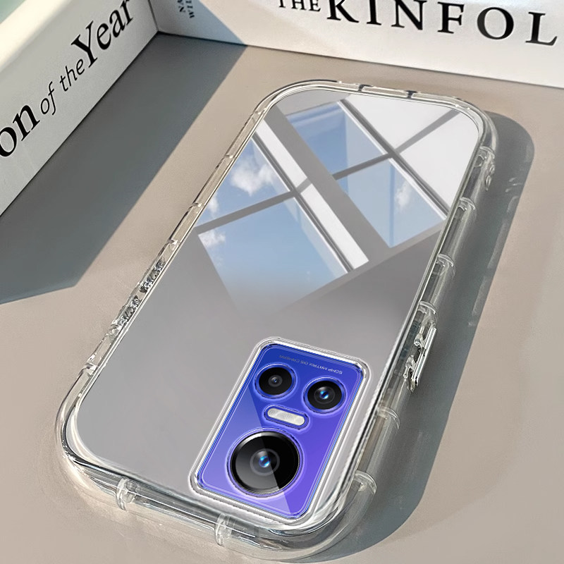 Realme真我GTNEO3手机壳Realme 11透明10新13镜面12泡芙PRO +气囊GT 2男女5高级s潮T全包6防摔Neo7硅胶软