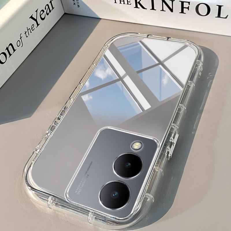 VIVO Y36手机壳Y3透明Y5S新Y7S镜面Y9S泡芙Y10气囊Y11男Y30女Y31S高级Y32潮M全包T防摔Y35潮Y37软VIVOY36