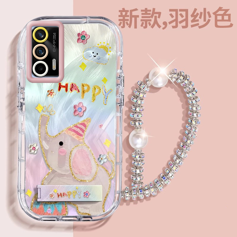 赵露思同款realme真我GTNeo闪速壳透明RMX3350全包防摔可爱套
