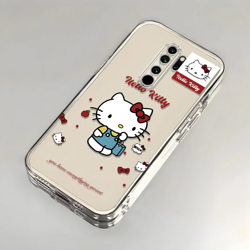 卡通kt猫红米Note8Pro壳透明M1906G7E全包防摔男女可爱套外壳