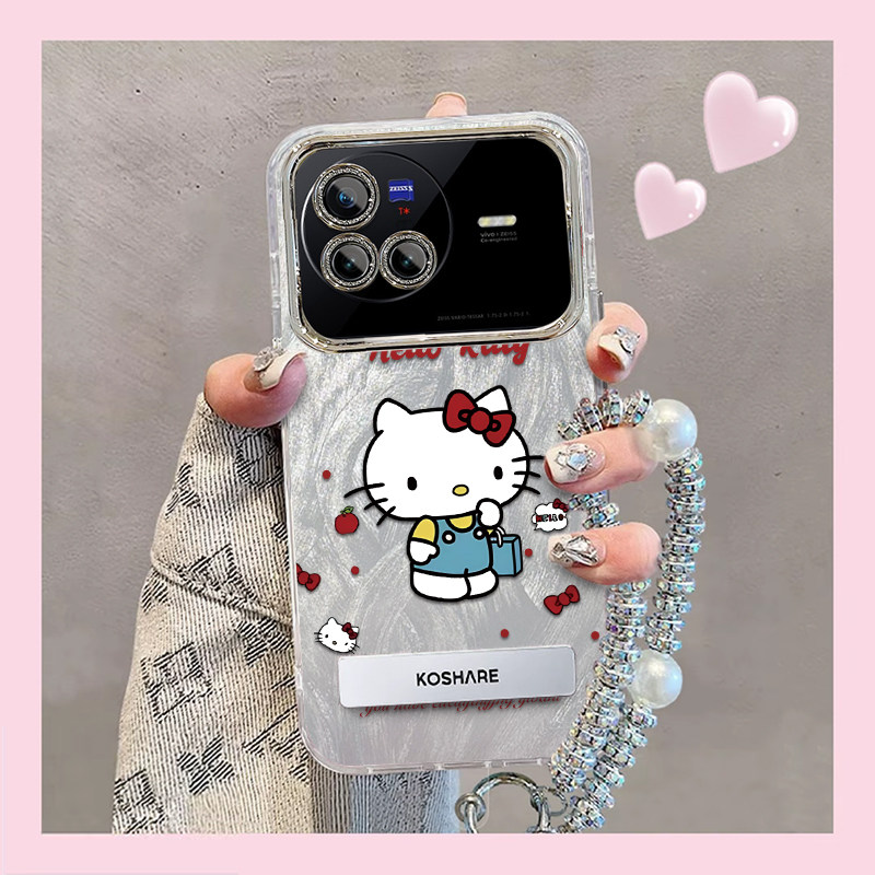 羽纱kt猫vivoX80手机壳V2183A情侣全包防摔软高级男女可爱套外壳