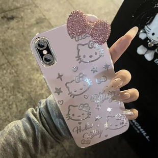羽纱kt猫苹果XSMax手机壳iPhoneXSMax情侣全包防摔男女可爱套外壳