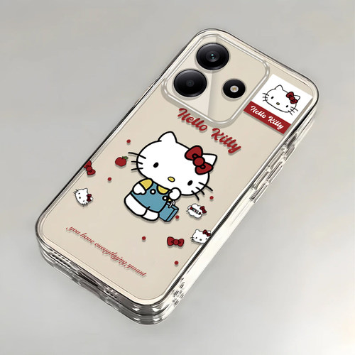 卡通kt猫红米Note14壳透明24094RAD4C全包防摔男女可爱套外壳