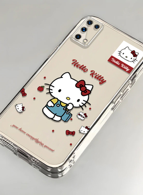 卡通kt猫realme真我Q2Pro壳透明RMX2173全包防摔女可爱套外壳