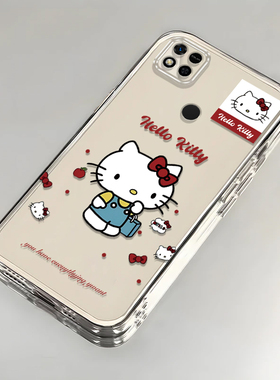 卡通kt猫红米10A壳透明220233L2C全包防摔高级男女可爱套外壳