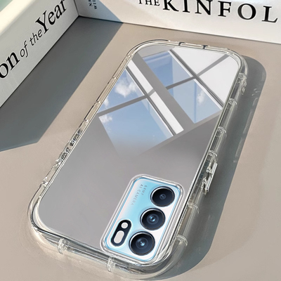 OPPO Reno6手机壳Reno 2 Z透明ACE新13镜面泡芙3 PRO +气囊12男4女5高级7潮8全包R 9防摔10硅胶11软OPPOReno6