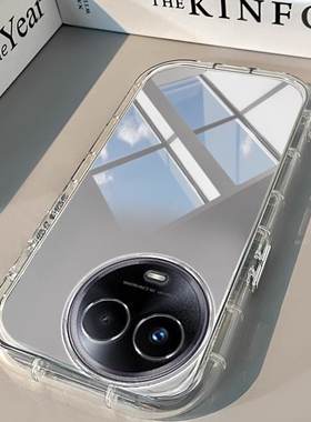 Realme真我V50手机壳Realme V3透明V5新V13镜面15泡芙PRO +气囊GT NEO 6男女15高级23潮T全包60防摔Neo7硅胶