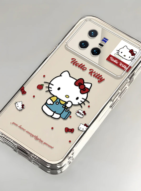 卡通kt猫vivoX80壳透明V2183A全包防摔软高级男女可爱套外壳