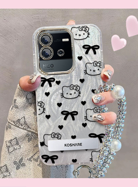 精孔kt猫iQOONeo6手机壳v2196a情侣全包防摔软高级男女可爱套外壳