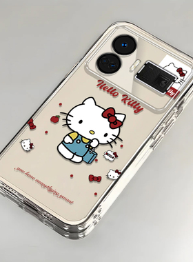 卡通kt猫realme真我GT5壳透明RMX3823全包防摔男女可爱套外壳