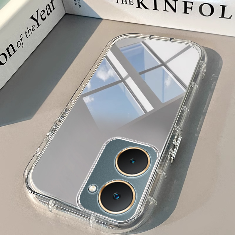 VIVO Y37手机壳Y3透明Y5S新Y7S镜面Y9S泡芙Y10气囊Y11男Y30女Y31S高级Y32潮M全包T防摔Y35潮Y36软VIVOY37