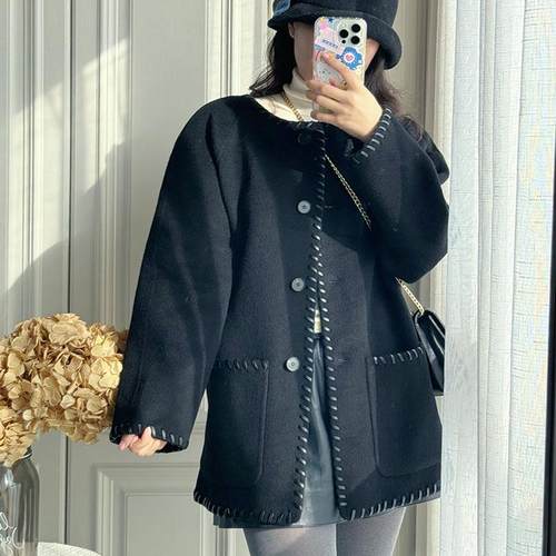 毛呢外套双面呢子小个子羊毛大衣