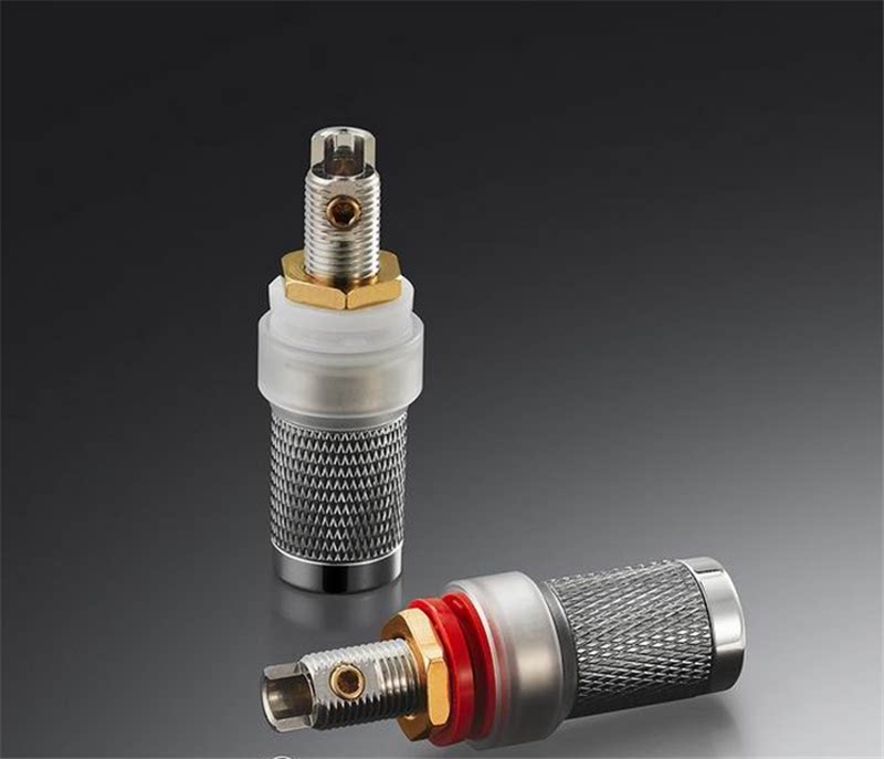 EIZZ功放音箱音响喇叭接线柱 香蕉插头插座端子 碲铜镀无镍铑白金