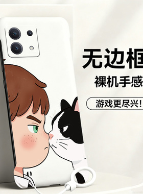 送挂环男孩与猫适用红米note13手机壳note14pro无边框note12散热Turbo4pro/3新款半包11e超薄11tpro+硬Note10